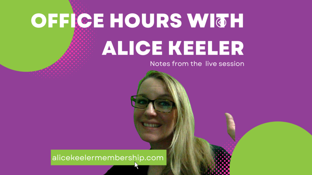 office hours with alice keeler