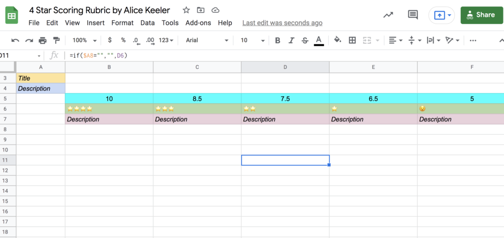 4 star rubric