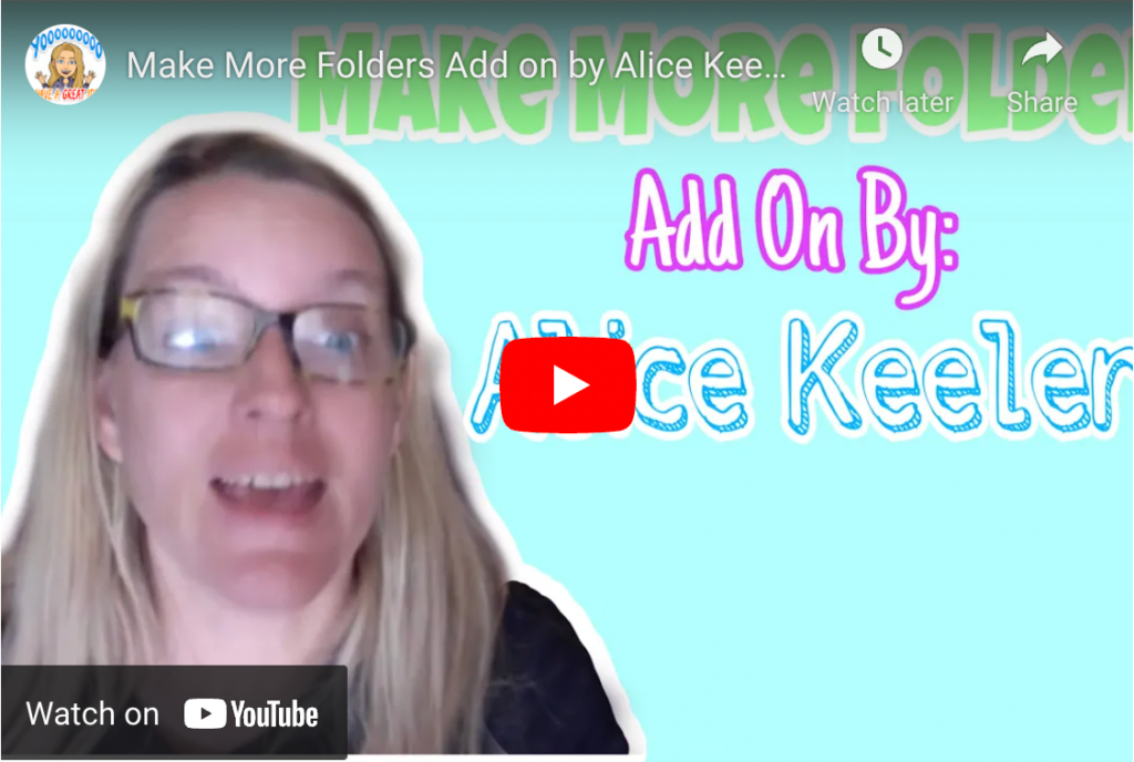 Make more folders add on by alice keeler